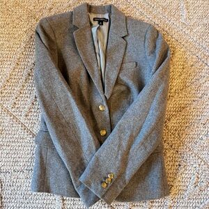 Jcrew Wool-Blend Tailored Blazer with Gold Buttons